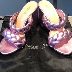 Rachel Zoe metallic mules